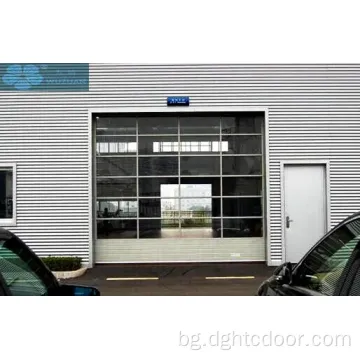 Търговска секционна гаражна врата за автомобилни магазина